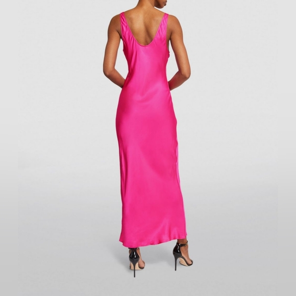 L'agence Akiya Tank Bias Cut Midi Dress in Pink Glo - Picture 5 of 10
